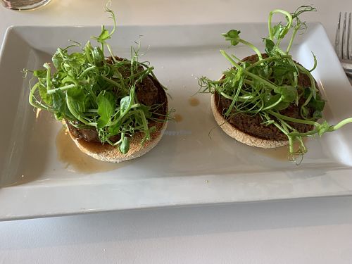 Vegan haggis and avocado toasted muffin   at Ochiltree's Cafe in Melrose