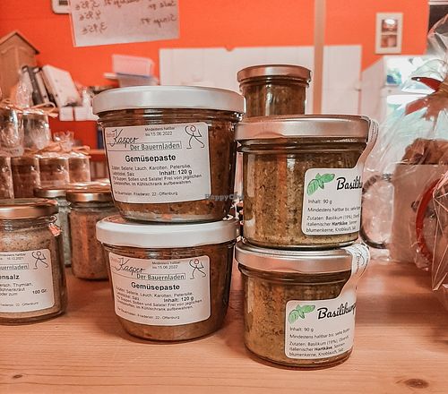 pesto & veggie broth (paste) at Bauernladen Obsthof Kasper in Offenburg
