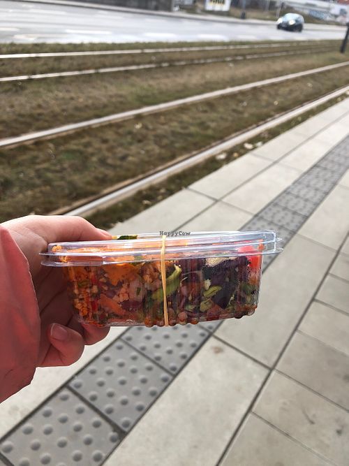 Salat with vegan haydari  at Byens in Aarhus