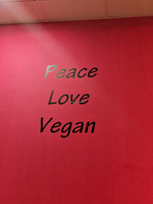 On wall at Vegan Mount in Barcelona