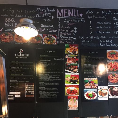 menu board at HeartFood in Hobart