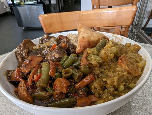 Three mains for $14.50 at HeartFood in Hobart