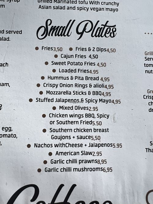 Menú   at Sisters Coffee Shop And Kitchen in Tenerife