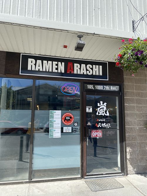 Entry  at Arashi Ramen in Canmore