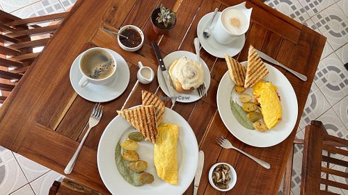 Omelette popeye and omelette ceiba at Casa Pedro in Valladolid