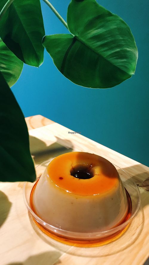 Cashew milk pudim. at Mandala - Cozinha Vegetal in Brasilia