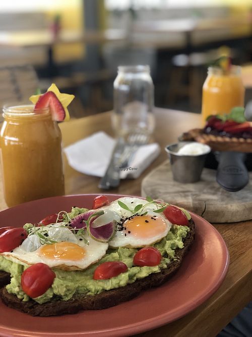 Avocado toast, can be asked without egg  at Ojo de Agua in Mexico City