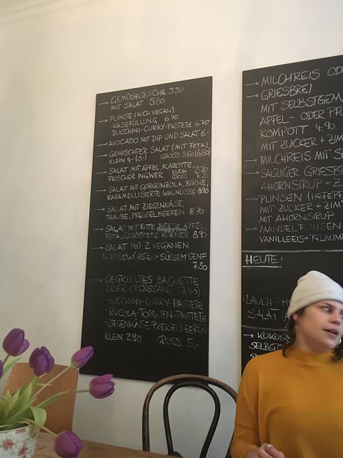 menu at Die Rebellion des Zimtsterns in Berlin
