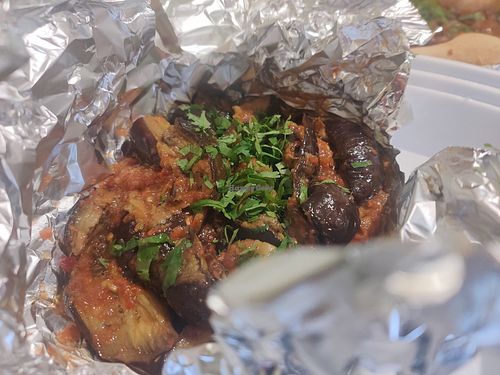 Eggplant with adjika sauce at Starik Khinkalych - Старик Хинкалыч - Ulitsa Lenina in Kursk