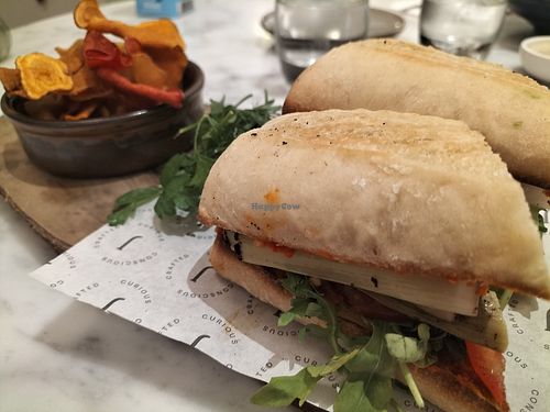 Kimchi artichoke sandwich. at Josephine's Coffee in Attard