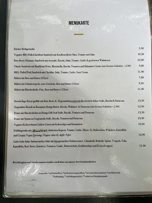 Menu at list.ich  at Listich in Hannover