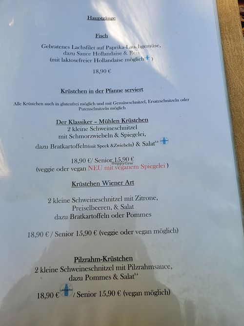 Menu (Example) at Elmenhorster Mühle - Burger & Mehr in Waltrop