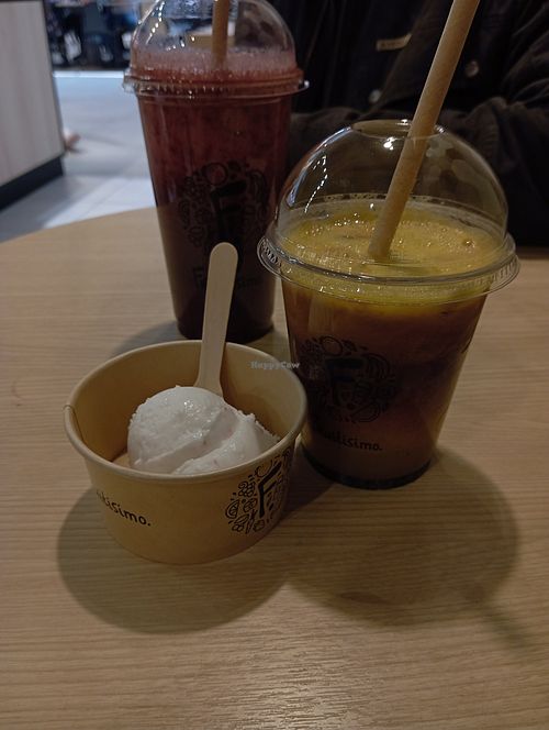 Coconut ice cream at Fruitisimo in Olomouc