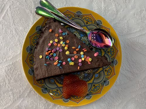 Chocolate cake   at Vegan Spectrum مطبخ الطيف النباتي in Amman
