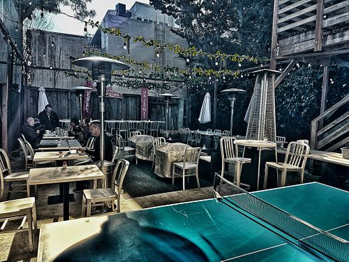 Back patio   at Hot Johnnie's in San Francisco