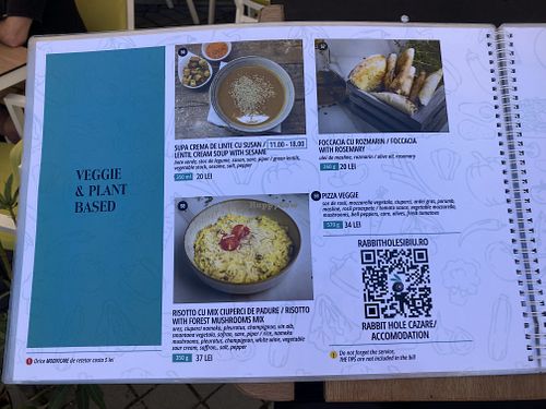 Menu  at The Rabbit Hole in Sibiu