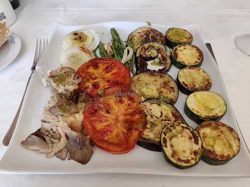 Grilled vegetables at Los Pincelines de Andújar in Andujar