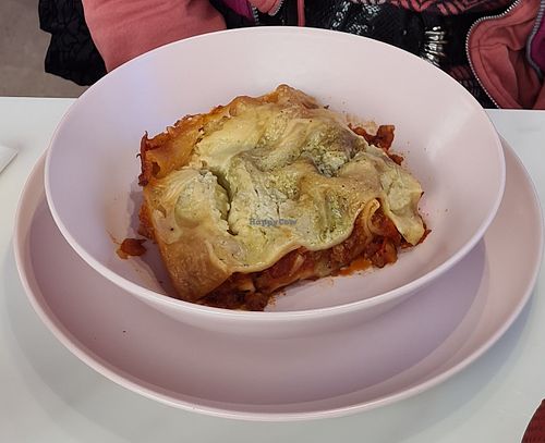 vegan lasagna at Angel Cafe in North London