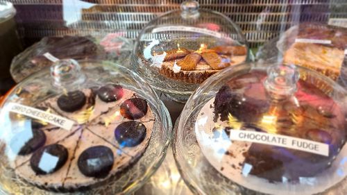 vegan cakes at Angel Cafe in North London