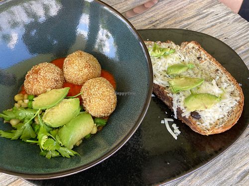 Rice ball salad at VB in Playa Del Carmen