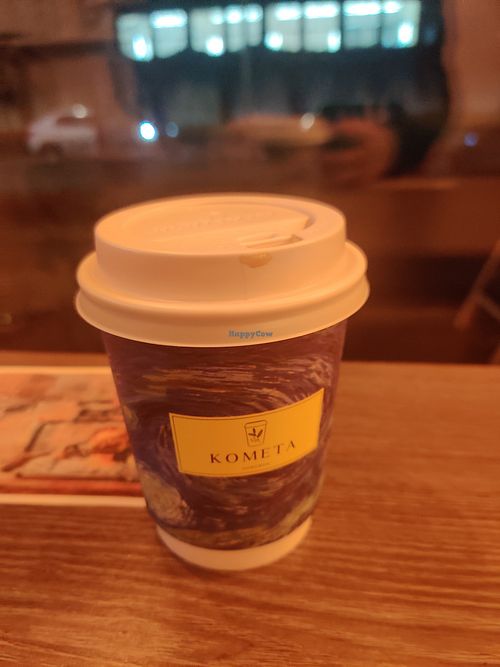 Nice oat milk latte at Kometa's Coffee in Kursk