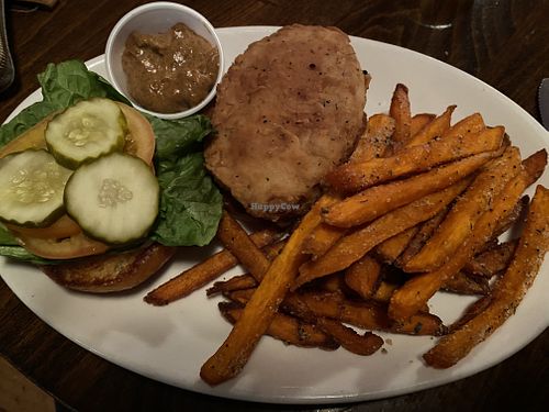 Burger at Lucky's Taproom and Eatery in Dayton