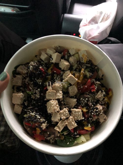 Very delicious tofu salad  at FineFine - Unterrather Straße in Dusseldorf