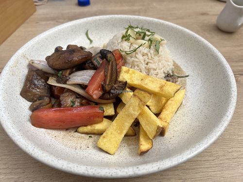 Lomo saltado   at Gastronomía Vegana in Lima