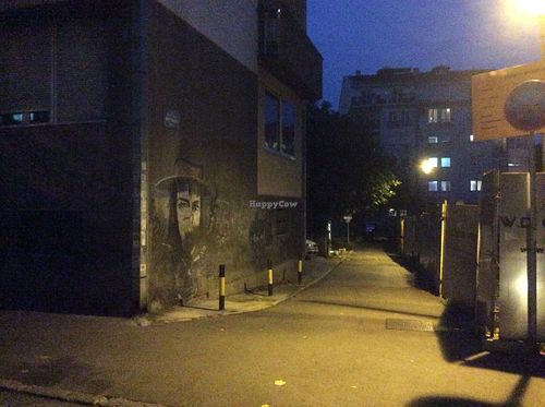 The alleyway down which one must go to find Rai Urban, One day hopefully they'll put a sign! at Rai Urban Vege in Belgrade