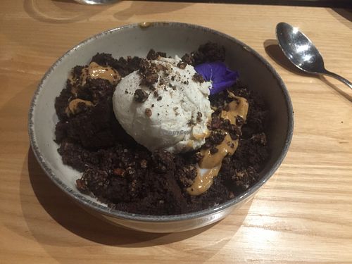 Delicious - not sweet - cookie desert. at Rai Urban Vege in Belgrade