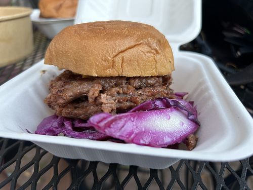 Apple Brie smash burger  at No Forks Given in Ottawa