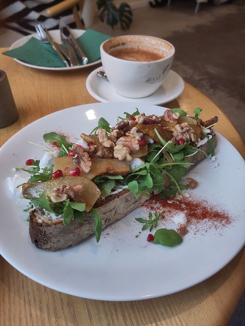 Feta and pear bread at Good One Café in Hamburg