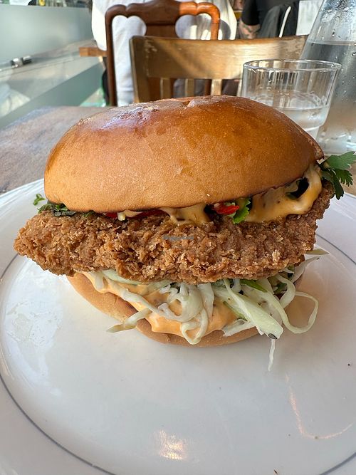 Saucy sesame chick'n burger at Happys Bar & Street Food in Dublin