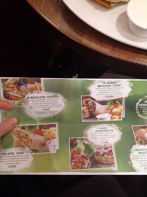 Karte at Café Extrablatt in Dulmen