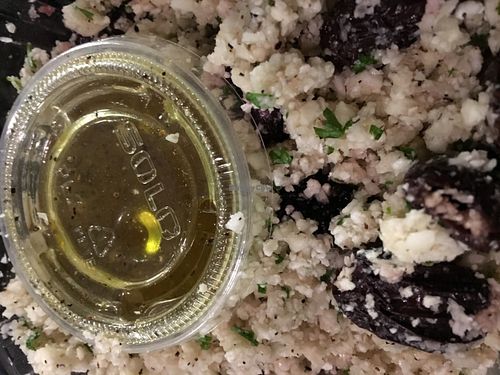 Cauliflower couscous  at Puree Juice Bar in Bethesda