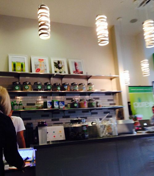 Some ingredients behind the counter at Puree Juice Bar in Bethesda