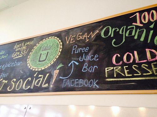 Chalkboard at Puree Juice Bar in Bethesda