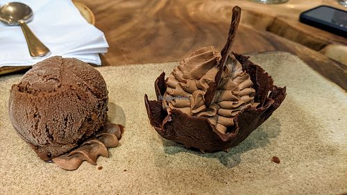 Whiskey chocolate mousse at The Quarterhouse in Lancaster