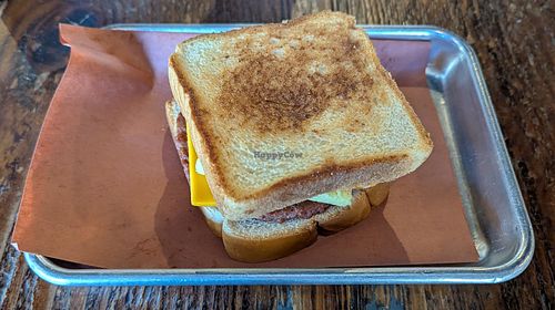 Vegan Breakfast Sando at Grains of Wrath in Camas