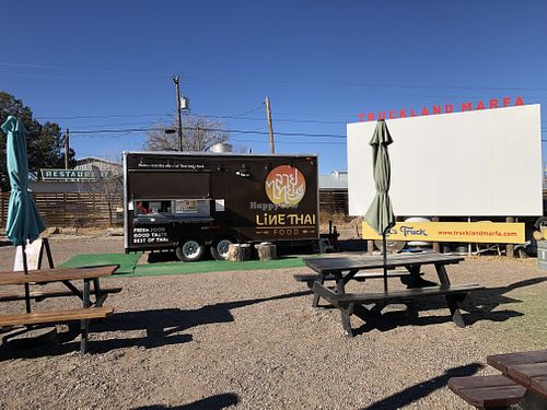 Truck was facing San Antonio/67  at Line Thai Food in Marfa