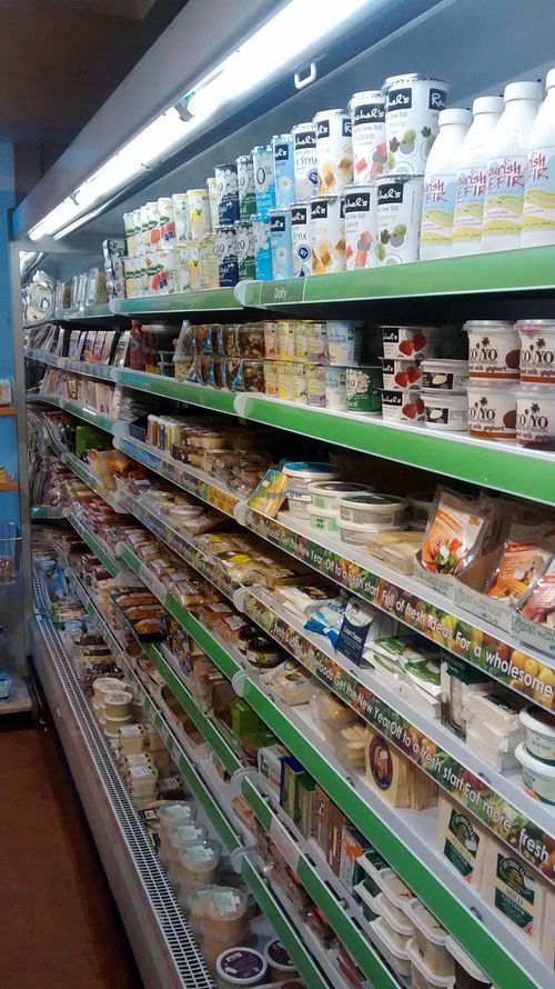 What's in the fridge. Nae meat! at Real Foods - Tollcross in Edinburgh