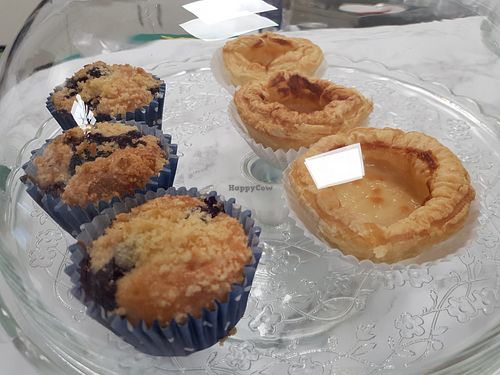 Blueberry cakes and custard tarts at Goreti in Wallsend