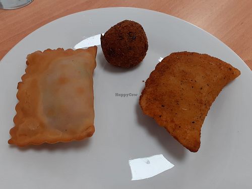 Cheese pasty, croquette and rissoles at Goreti in Wallsend