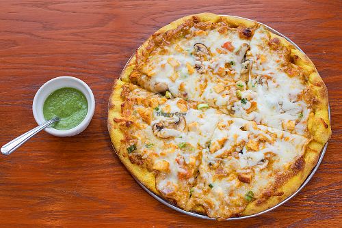 Indian Pizza at Lotus Chaat & Spices at Lotus Chaat and Spices in San Rafael