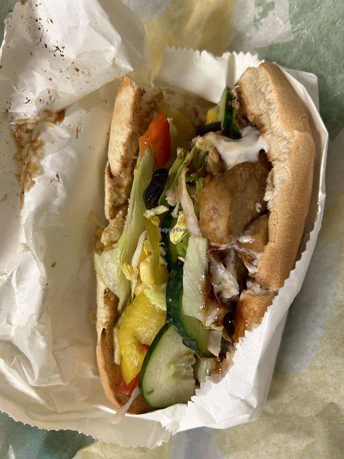 Vegan Teriyaki Chicken Sandwich (also has vegan alioli)  at Subway in Pisa