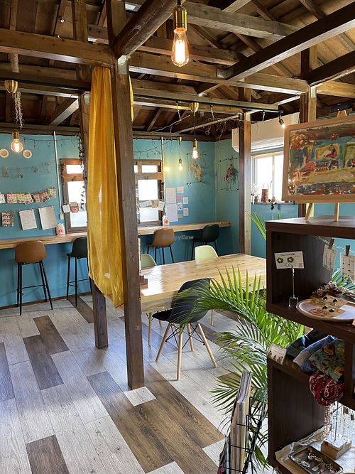 Seating area. Also outside seating.  at Koya - こや in Yomitan