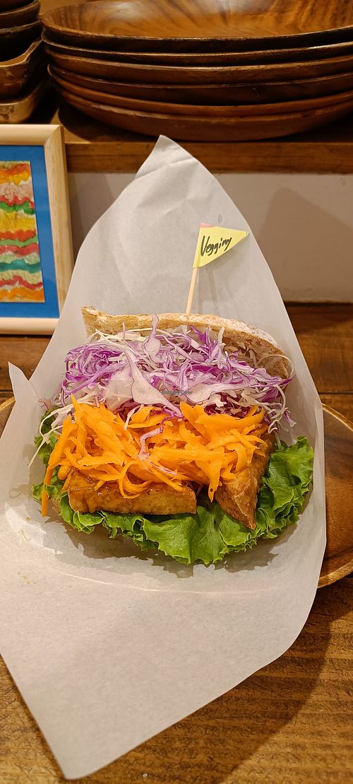 Korean style sandwich at Vegginy in Kyoto