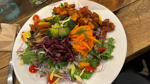 Buddha bowl  at Vegginy in Kyoto