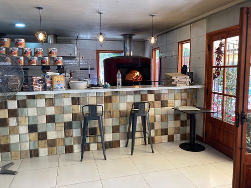 Wood hoven at Casa Albba in Buin