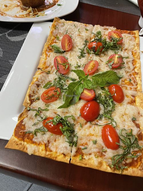 Margherita Flatbread  at Vegan Tierra in Cooper City